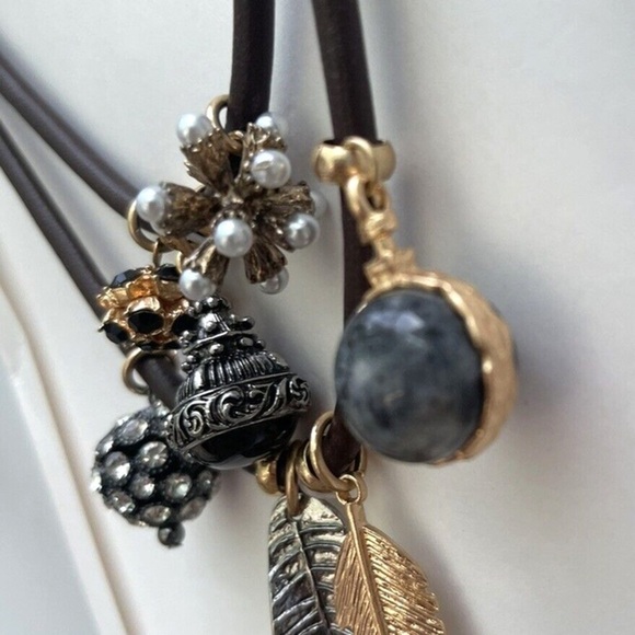 NWT. Zara Pack of two Cord Necklaces  with Charms. - Picture 4 of 7